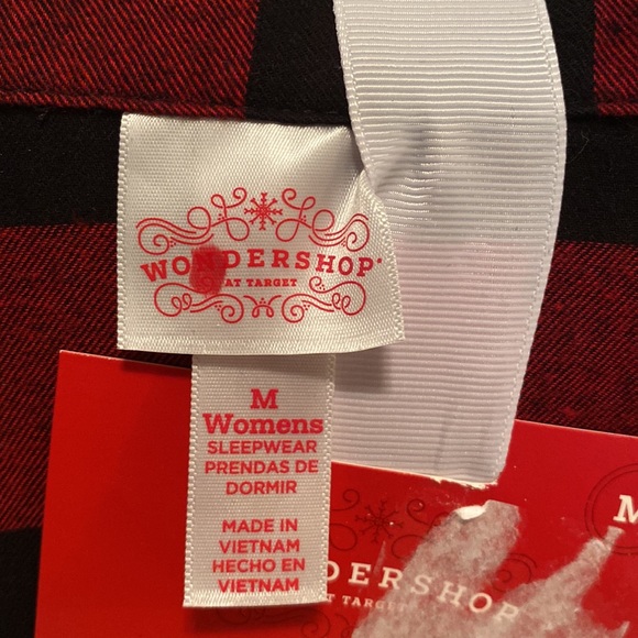 Brand New Wondershop Red Buffalo Checkered 2 Piece Sleep Set…size M - Picture 3 of 4